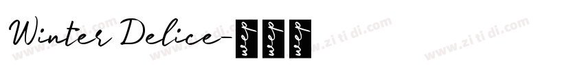 Winter Delice字体转换